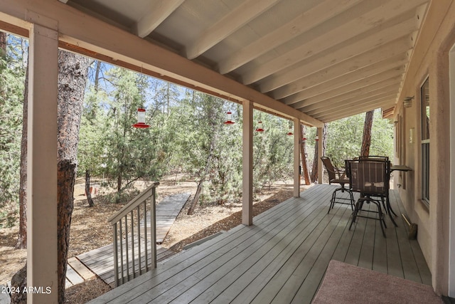 view of wooden terrace