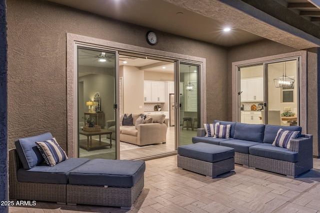 view of patio / terrace featuring an outdoor hangout area