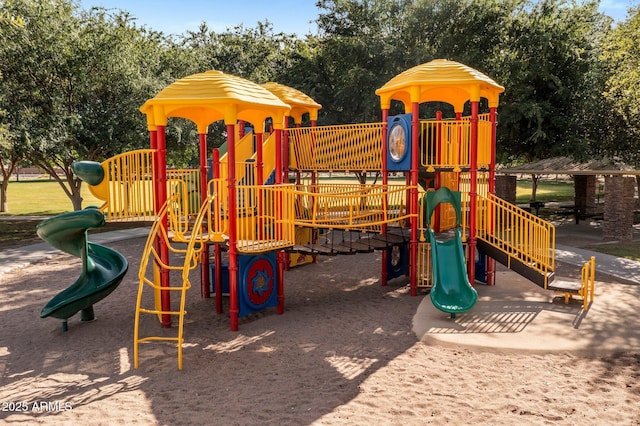view of community jungle gym