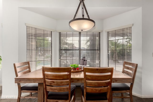 dining space with a healthy amount of sunlight