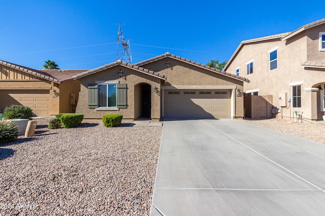 view of front of home featuring a garage