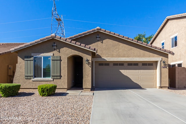 view of front of house featuring a garage