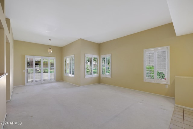 carpeted spare room with plenty of natural light