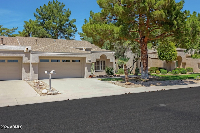 view of front facade with a garage