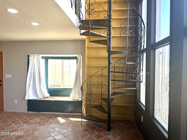 1705 E 6th St, Douglas, AZ 85607 - staircase with healthy amount of natural light and recessed lighting