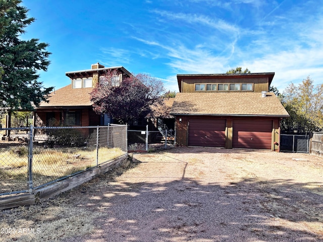 view of property featuring a garage