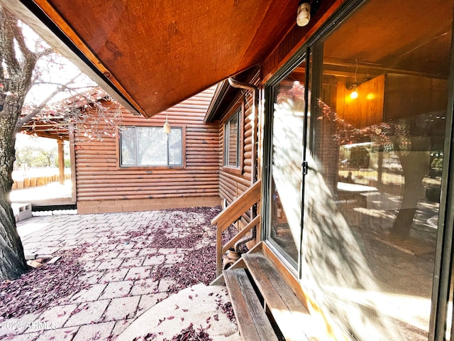 balcony featuring a patio area