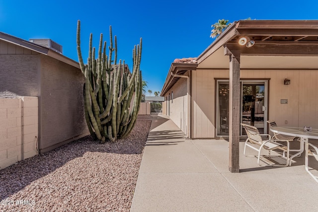 view of patio with fence
