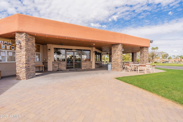 exterior space with exterior kitchen