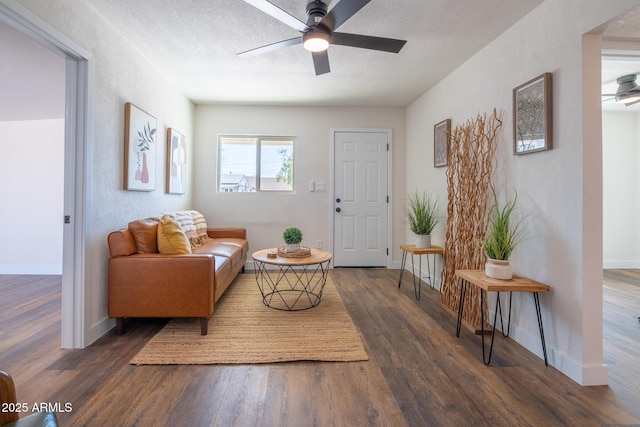 826 S Drew St, Mesa, AZ 85210 - living area featuring ceiling fan and wood finished floors