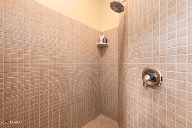 details featuring a tile shower