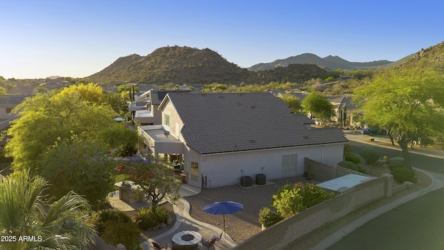 exterior space with a mountain view