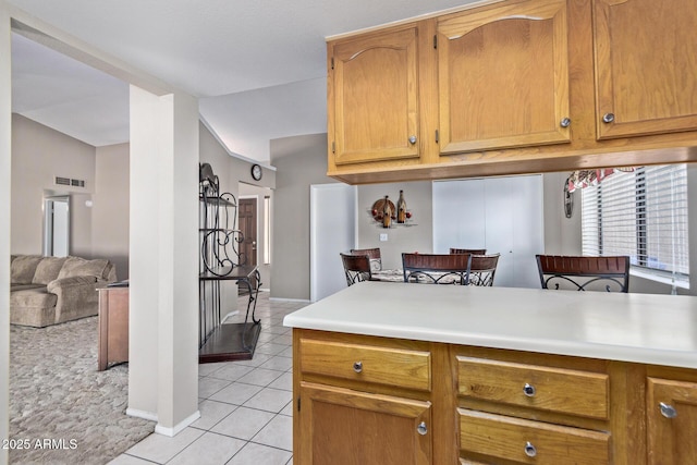 kitchen featuring light tile patterned floors