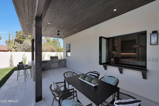 6126 E Charter Oak Rd, Scottsdale, AZ 85254 - view of patio with area for grilling and outdoor dining area