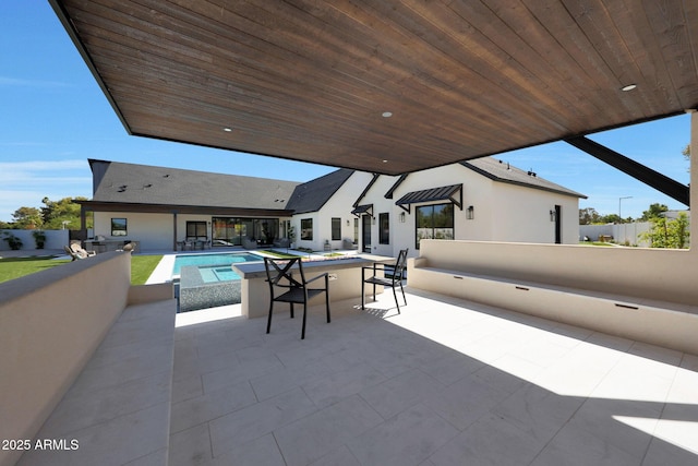 6126 E Charter Oak Rd, Scottsdale, AZ 85254 - view of patio / terrace with an outdoor pool and a bar