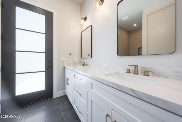 6126 E Charter Oak Rd, Scottsdale, AZ 85254 - bathroom with double vanity and tile patterned floors