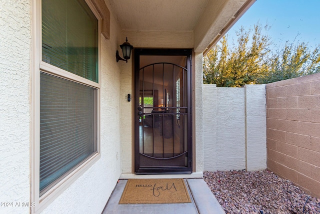 view of doorway to property