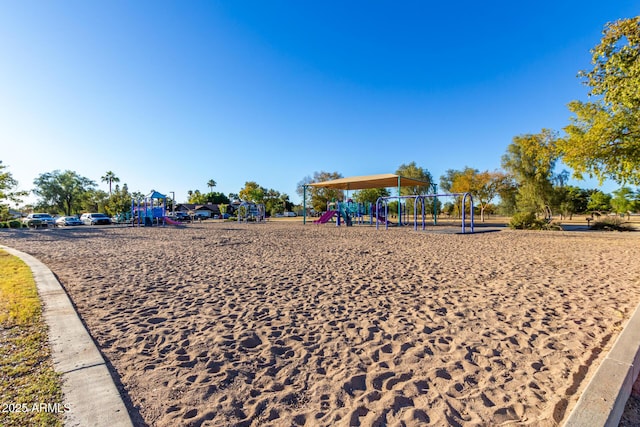 view of community featuring a playground