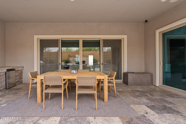 view of patio featuring area for grilling