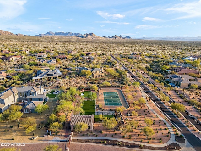10799 E Florence Way, Scottsdale, AZ 85262 - aerial view featuring a mountain view and a residential view