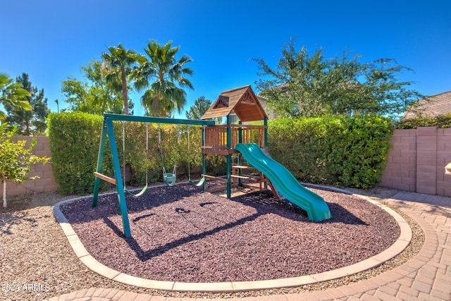 view of jungle gym