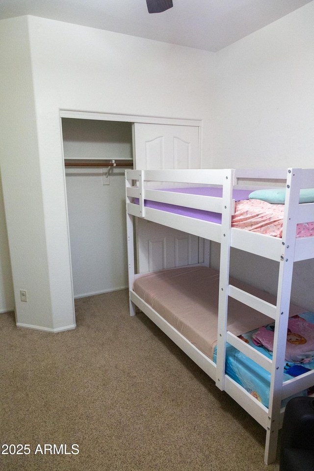 view of carpeted bedroom