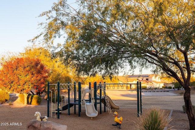 view of community featuring a playground