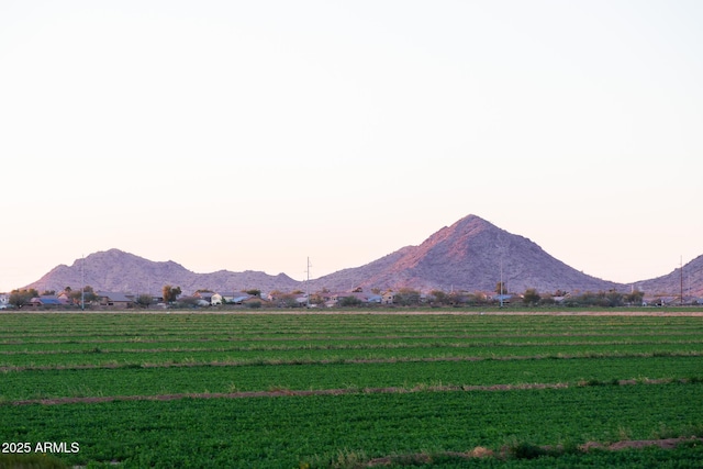 property view of mountains featuring a rural view