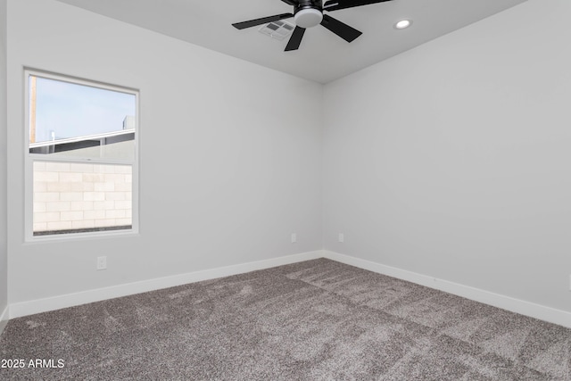 9310 W Washington St, Tolleson, AZ 85353 - carpeted empty room featuring ceiling fan, recessed lighting, and baseboards