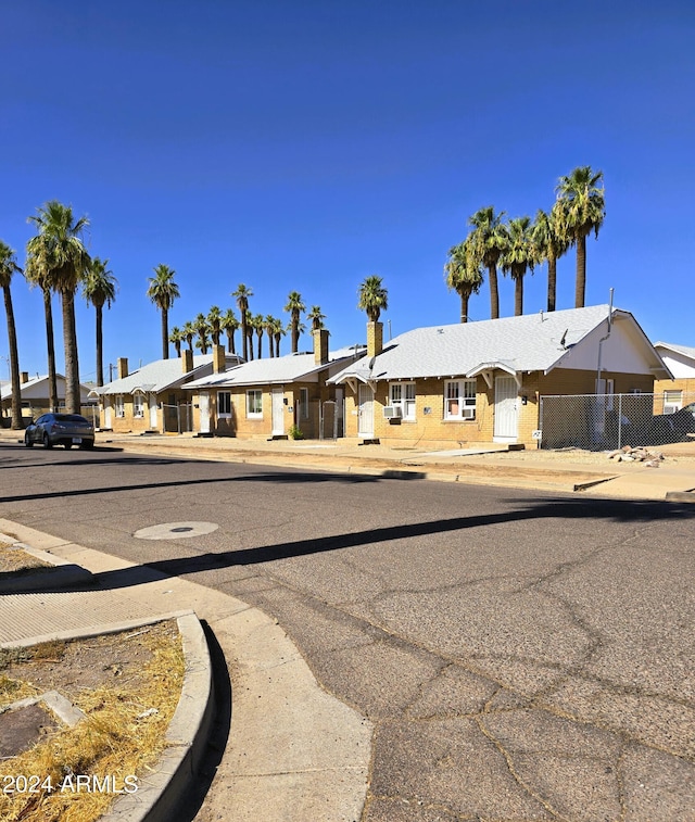 view of front of property with a residential view