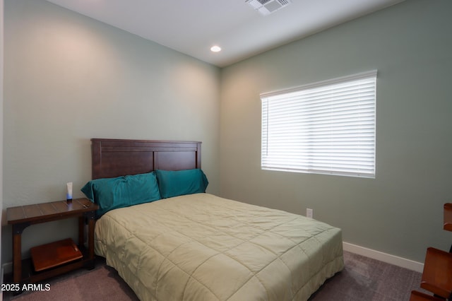 17743 N Rosa Dr, Maricopa, AZ 85138 - bedroom featuring baseboards, carpet flooring, visible vents, and recessed lighting