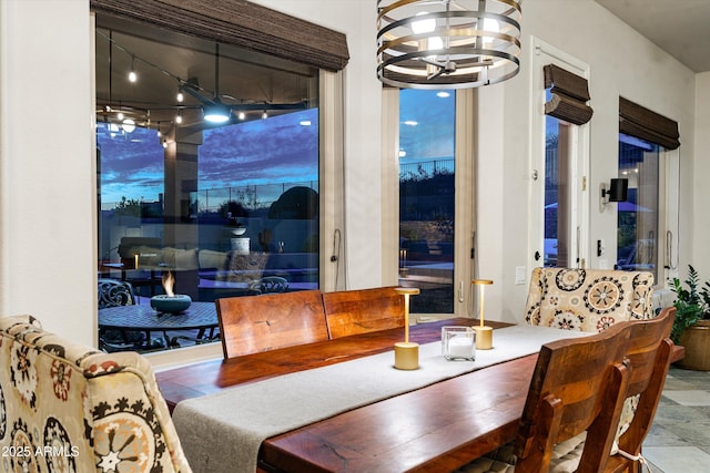 6326 W Misty Willow Ln, Glendale, AZ 85310 - dining space featuring a chandelier