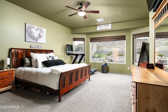6326 W Misty Willow Ln, Glendale, AZ 85310 - bedroom featuring carpet floors, baseboards, and a ceiling fan