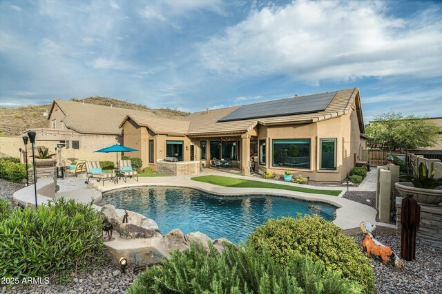 6326 W Misty Willow Ln, Glendale, AZ 85310 - view of swimming pool featuring a patio area and a fenced backyard