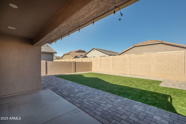 view of yard featuring a patio