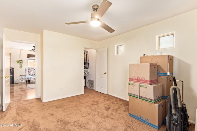 30013 N Candlewood Dr, San Tan Valley, AZ 85143 - interior space featuring carpet floors, baseboards, and a ceiling fan