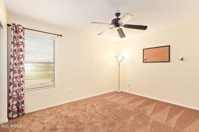 30013 N Candlewood Dr, San Tan Valley, AZ 85143 - spare room featuring baseboards, a ceiling fan, and carpet floors
