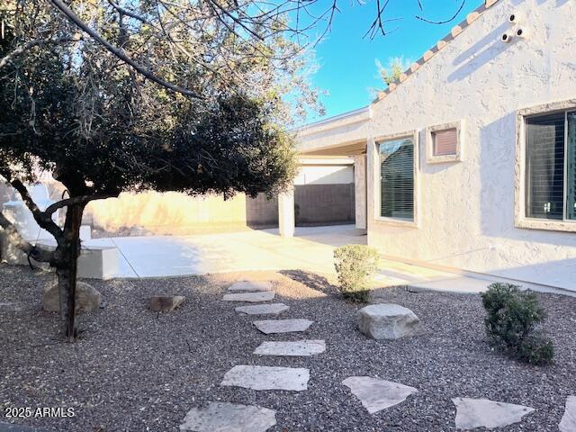 view of yard with a patio area