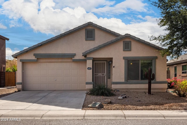 view of front of house featuring a garage