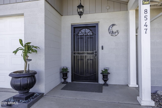 view of doorway to property