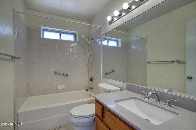 722 W Topeka Dr, Phoenix, AZ 85027 - bathroom with toilet, healthy amount of natural light, bathtub / shower combination, and vanity