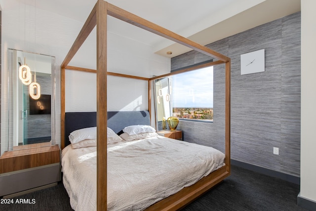 bedroom featuring carpet flooring
