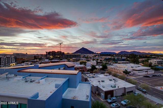 bird's eye view of a mountain backdrop