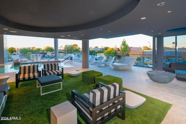 view of patio featuring an outdoor pool