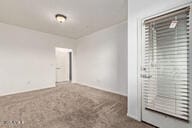 carpeted spare room with baseboards