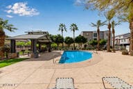 view of pool featuring a gazebo