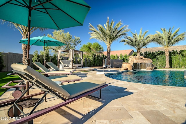 31517 N 41st St, Cave Creek, AZ 85331 - view of swimming pool featuring a patio and fence