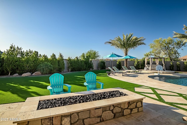 31517 N 41st St, Cave Creek, AZ 85331 - view of patio / terrace featuring a fire pit