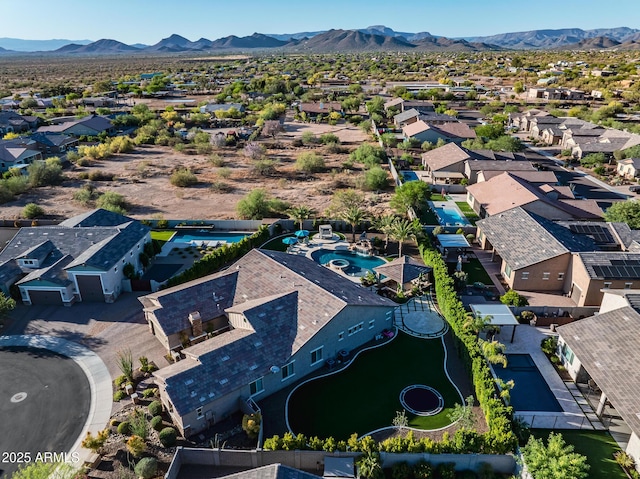 31517 N 41st St, Cave Creek, AZ 85331 - aerial view of residential area with a mountainous background and a pool