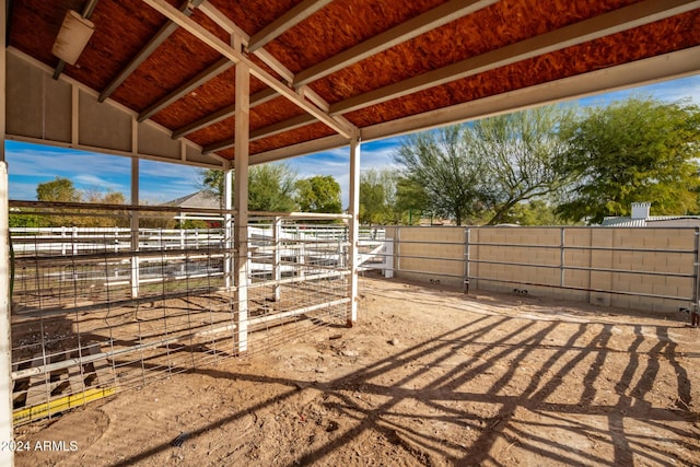 view of horse barn